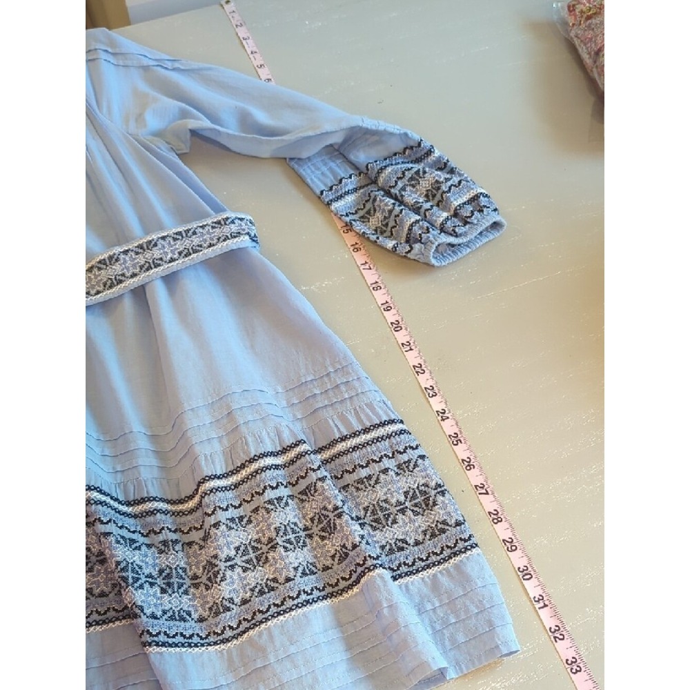 Roller‎ Rabbit Dress Puff Sleeve Embroidered Belted size Small image 10